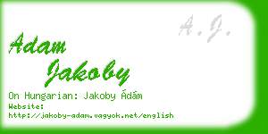 adam jakoby business card