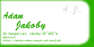 adam jakoby business card